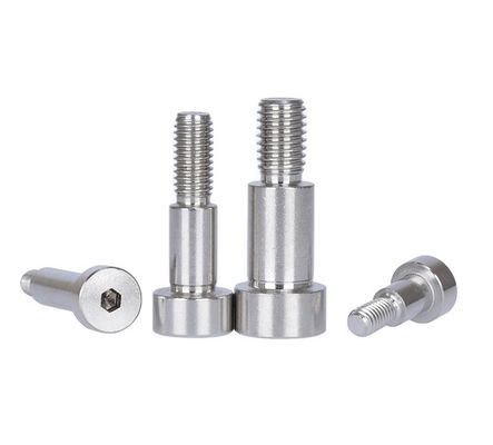 Tamaño personalizado Flat Head estilo tornillos de hombro SMSB6-15 con sistema de medición INCH de pulido y acero inoxidable