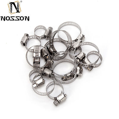 Medición métrica estándar Tipo de sujeción de tubería de trabajo pesado con material de acero inoxidable y sujeción de gusano de clip de manguera caliente