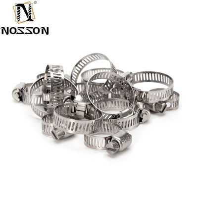 Medición métrica estándar Tipo de sujeción de tubería de trabajo pesado con material de acero inoxidable y sujeción de gusano de clip de manguera caliente