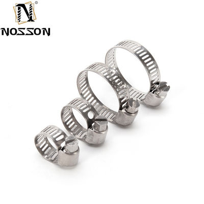 Medición métrica estándar Tipo de sujeción de tubería de trabajo pesado con material de acero inoxidable y sujeción de gusano de clip de manguera caliente