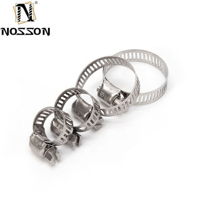 Medición métrica estándar Tipo de sujeción de tubería de trabajo pesado con material de acero inoxidable y sujeción de gusano de clip de manguera caliente