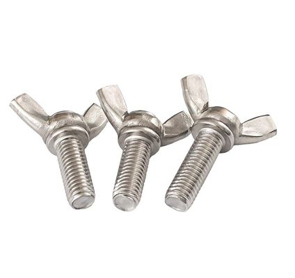 304 de acero inoxidable de alas de mariposa tornillo de tornillo M3 M4 M5 M6 DIN316 con certificación ISO9001 y colores personalizados