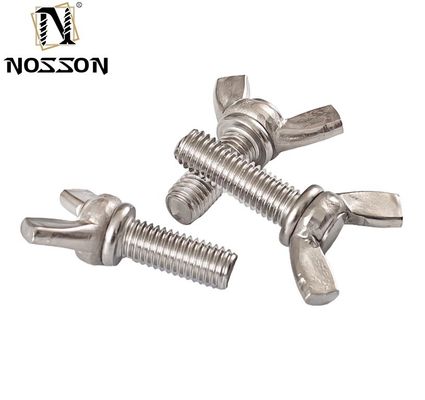 304 de acero inoxidable de alas de mariposa tornillo de tornillo M3 M4 M5 M6 DIN316 con certificación ISO9001 y colores personalizados