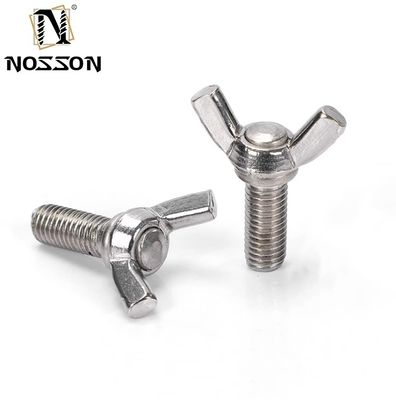 304 de acero inoxidable de alas de mariposa tornillo de tornillo M3 M4 M5 M6 DIN316 con certificación ISO9001 y colores personalizados