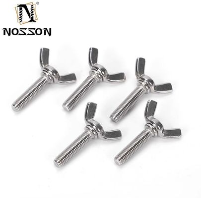 304 de acero inoxidable de alas de mariposa tornillo de tornillo M3 M4 M5 M6 DIN316 con certificación ISO9001 y colores personalizados