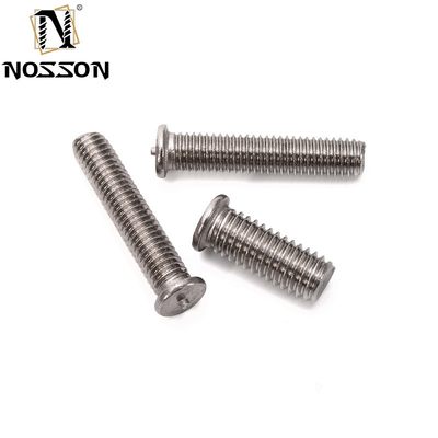 Precio asequible M4 M5 M6 M8 M10 tornillo de soldadura CD puntas de soldadura industria acabado de plata para todos los materiales hechos de acero inoxidable