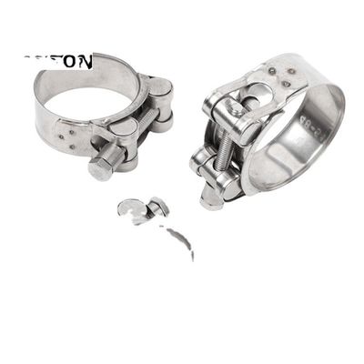 Sistema de medición métrico, abrazaderas de tubos de cuello de acero inoxidable de uso pesado con norma DIN y resistencia a la corrosión