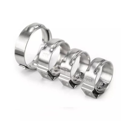 Sistema de medición métrica, abrazadera de manguera sin escalones de oreja única para accesorios de plomería Pex ZINC Finish JIS Standard