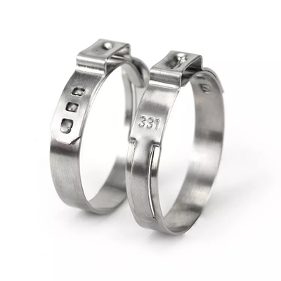 Sistema de medición métrica, abrazadera de manguera sin escalones de oreja única para accesorios de plomería Pex ZINC Finish JIS Standard