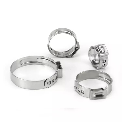 Sistema de medición métrica, abrazadera de manguera sin escalones de oreja única para accesorios de plomería Pex ZINC Finish JIS Standard