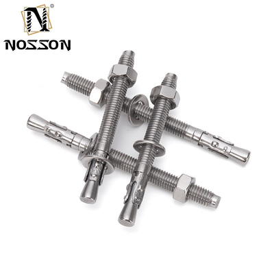 DIN estándar de acero carbono plata acero inoxidable 304 316 wedge anclaje de expansión anclaje perno Dyna perno SS304 para versátil