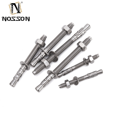 DIN estándar de acero carbono plata acero inoxidable 304 316 wedge anclaje de expansión anclaje perno Dyna perno SS304 para versátil