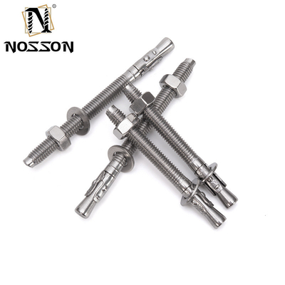 DIN estándar de acero carbono plata acero inoxidable 304 316 wedge anclaje de expansión anclaje perno Dyna perno SS304 para versátil