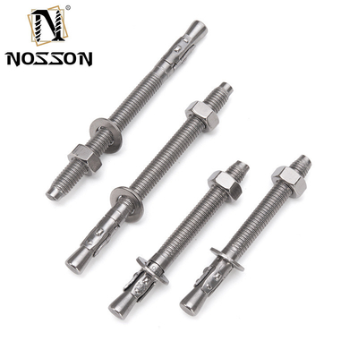 DIN estándar de acero carbono plata acero inoxidable 304 316 wedge anclaje de expansión anclaje perno Dyna perno SS304 para versátil