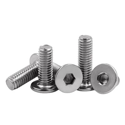 Acero inoxidable M4 M5 cabeza plana Allen Hex Socket Screw A2 70 con diseño de perfil ultra bajo y sistema de medición métrica