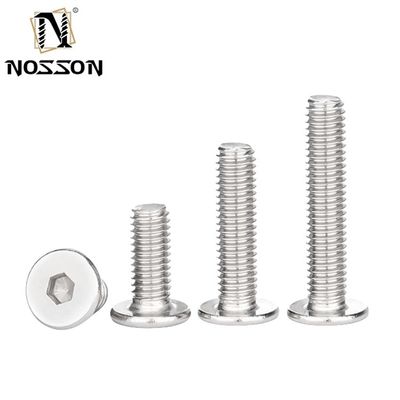 Acero inoxidable M4 M5 cabeza plana Allen Hex Socket Screw A2 70 con diseño de perfil ultra bajo y sistema de medición métrica