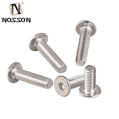 Acero inoxidable M4 M5 cabeza plana Allen Hex Socket Screw A2 70 con diseño de perfil ultra bajo y sistema de medición métrica
