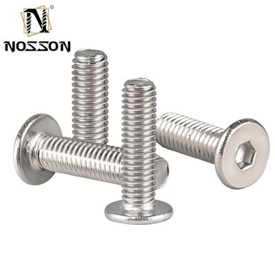 Acero inoxidable M4 M5 cabeza plana Allen Hex Socket Screw A2 70 con diseño de perfil ultra bajo y sistema de medición métrica