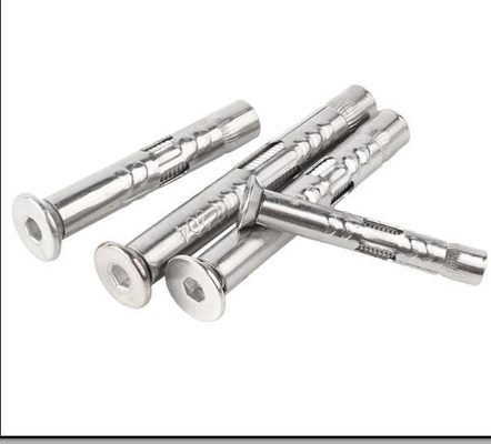Estándar DIN 304 de acero inoxidable contrafundido cabeza de conexión hexagonal de expansión de perno anclaje de manga para ventana o marco de puerta fijado en plata