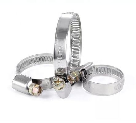 Clampas de manguera de cabeza de tornillo con ranuras estándar ANSI/ASME para pernos de trabajo pesado de tipo alemán y personalización ODM de acero inoxidable