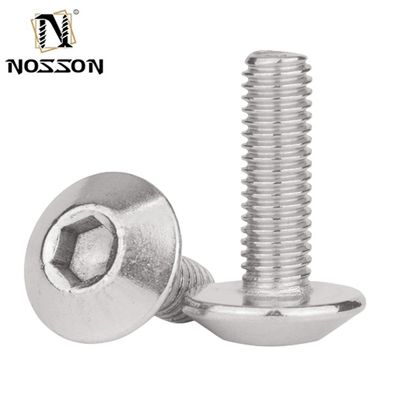 Métrico M6 * 12 cabeza de paraguas Hex Socket tornillo con acabado cromado y sistema de medición INCH estándar JIS