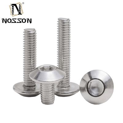 Métrico M6 * 12 cabeza de paraguas Hex Socket tornillo con acabado cromado y sistema de medición INCH estándar JIS