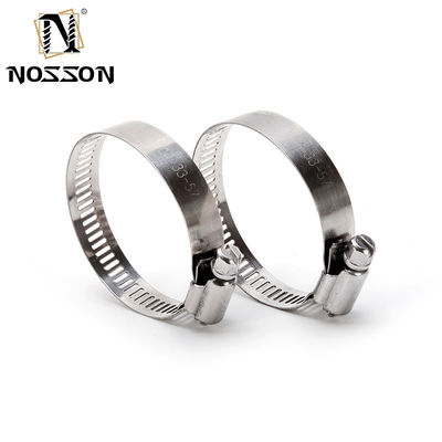 Clampada de tubería ajustable estadounidense de superficie Worm Gear 201 304 Clampadoras de manguera de acero inoxidable 10-16 con muestra de acabado de zinc