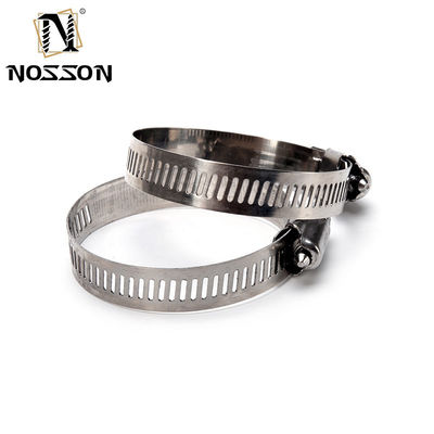 Clampada de tubería ajustable estadounidense de superficie Worm Gear 201 304 Clampadoras de manguera de acero inoxidable 10-16 con muestra de acabado de zinc