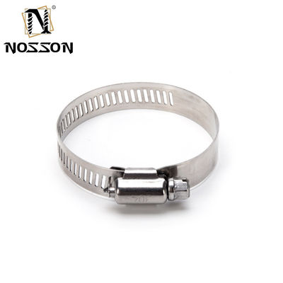 Clampada de tubería ajustable estadounidense de superficie Worm Gear 201 304 Clampadoras de manguera de acero inoxidable 10-16 con muestra de acabado de zinc