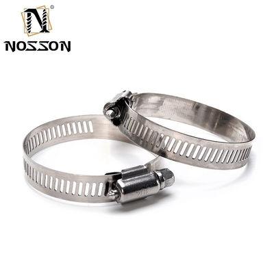 Clampada de tubería ajustable estadounidense de superficie Worm Gear 201 304 Clampadoras de manguera de acero inoxidable 10-16 con muestra de acabado de zinc