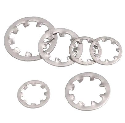 M6-M30 acabado de zinc 304 acero inoxidable serrated stop gasket lavadoras dentadas lavadoras de cerradura de dientes internas externas