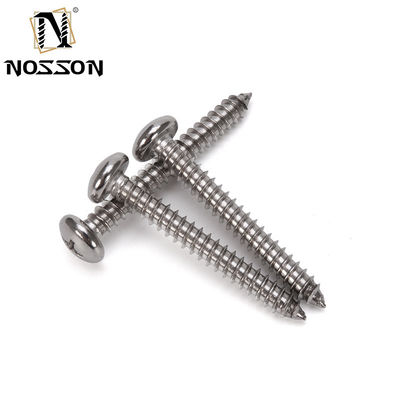 Acero inoxidable 304 Truss Pan hongo cabeza de sombrilla cruz de madera tornillo de autoapertura con sistema de medición INCH