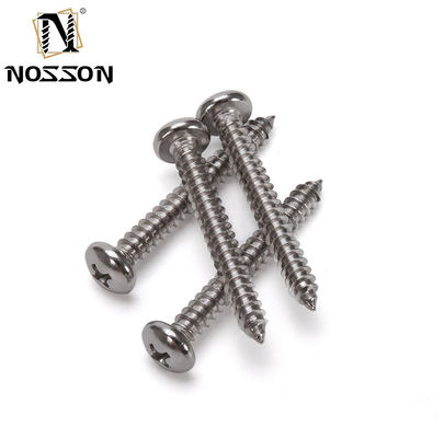 Acero inoxidable 304 Truss Pan hongo cabeza de sombrilla cruz de madera tornillo de autoapertura con sistema de medición INCH