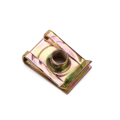 Sistema de medición métrica de alimentos y bebidas amarillo zincado de acero al carbono automático de resorte velocidad de clip J M4 Cage Nut para la industria general de muebles