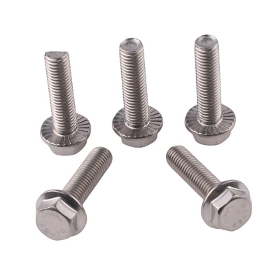 Cerrojos de carro de acero inoxidable Grado 4.8 8.8 10.9 12.9 Cerrojo de brida hexagonal dacrometado con beneficio de hilo completo DIN6921
