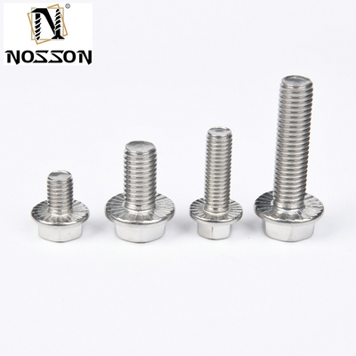 Cerrojos de carro de acero inoxidable Grado 4.8 8.8 10.9 12.9 Cerrojo de brida hexagonal dacrometado con beneficio de hilo completo DIN6921