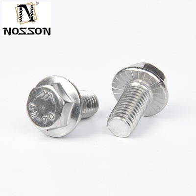 Cerrojos de carro de acero inoxidable Grado 4.8 8.8 10.9 12.9 Cerrojo de brida hexagonal dacrometado con beneficio de hilo completo DIN6921