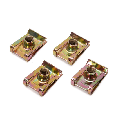 Carpeta de aceite de gas galvanizado de cuerda de carbón para una nuez de automóvil, tornillo de primavera de hoja con tuercas de clip óptico M3/M5 y cabeza hexagonal para el sistema de medición métrica
