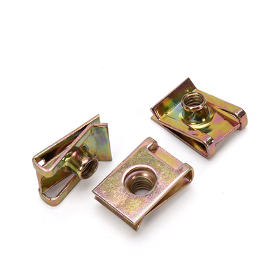 Carpeta de aceite de gas galvanizado de cuerda de carbón para una nuez de automóvil, tornillo de primavera de hoja con tuercas de clip óptico M3/M5 y cabeza hexagonal para el sistema de medición métrica