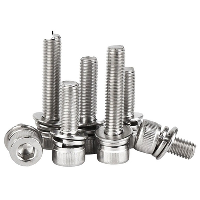 GB estándar azul teñido acabado M5 M6 M8 de acero inoxidable SS 304 316 316L Hex Socket Head Cap Sems tornillo DIN912 Sistema de medición INCH