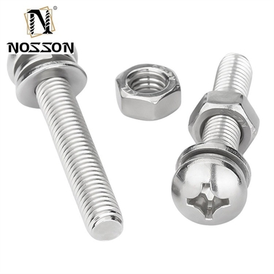 Sistema de medición INCH Pan Head Cross Screw Zinc M3 M4 M5 M6 con tamaños de 1,6-20 mm y acabado cromado