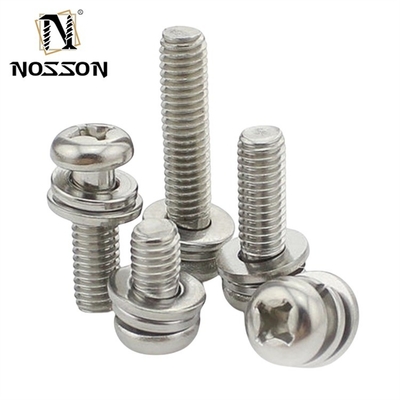Sistema de medición INCH Pan Head Cross Screw Zinc M3 M4 M5 M6 con tamaños de 1,6-20 mm y acabado cromado