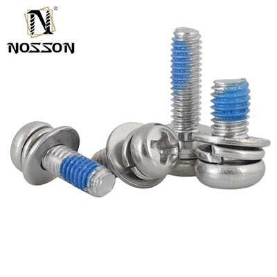 Sistema de medición INCH Pan Head Cross Screw Zinc M3 M4 M5 M6 con tamaños de 1,6-20 mm y acabado cromado