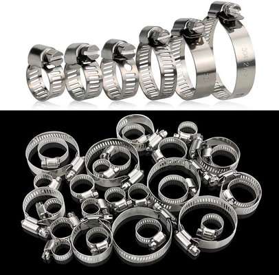Clampada de accionamiento de gusano universal de tornillo de pulgar de acero inoxidable métrico para tuberías y mangueras no estándar en aplicaciones de atención médica