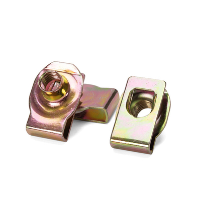 Item OEM Precision Nut Silver Highly Durable Cadmium Plated M8 Spring Steel U Type Clip Nut para la industria del cuidado de la salud