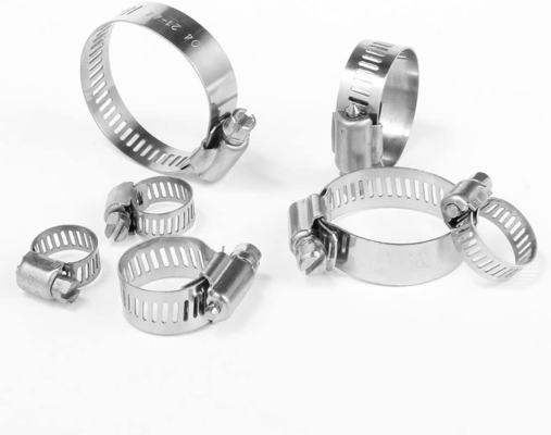 Clampada de trabajo pesado de acabado de zinc para mangueras y tubos firmes Muestra en stock Diseño duradero de acero inoxidable de propósito general Clamparas de accionamiento de gusanos