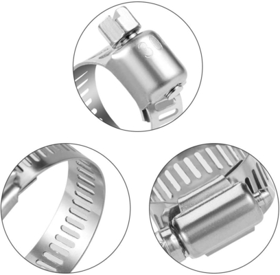 Clampada de trabajo pesado de acabado de zinc para mangueras y tubos firmes Muestra en stock Diseño duradero de acero inoxidable de propósito general Clamparas de accionamiento de gusanos