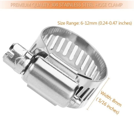 Clampada de trabajo pesado de acabado de zinc para mangueras y tubos firmes Muestra en stock Diseño duradero de acero inoxidable de propósito general Clamparas de accionamiento de gusanos