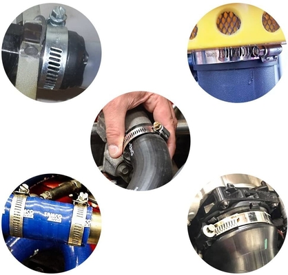 Clampada de trabajo pesado de acabado de zinc para mangueras y tubos firmes Muestra en stock Diseño duradero de acero inoxidable de propósito general Clamparas de accionamiento de gusanos