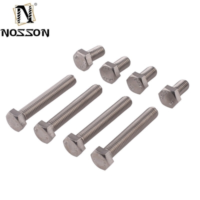Acero inoxidable ANSI/ASME M8 Cerrojo de cabeza hexadecimal Grado 4.8/ 8.8/ 10.9/ 12.9 Cerrojo de medio hilo y nuez Pernos Din 931 acabado de zinc